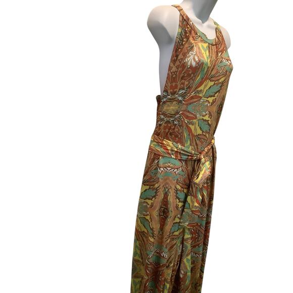 UNBRANDED RETRO/BOHO HALTER STYLE WIDE LEG JUMPSUIT 3X NWOT - Picture 4 of 10